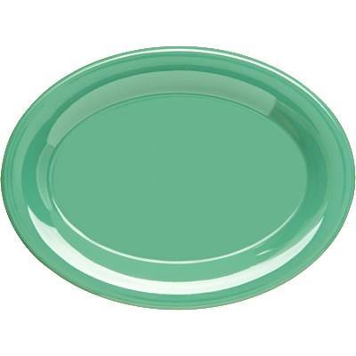 Carlisle 4308609 Durus 9-1/2" Green Oval Melamine Platter