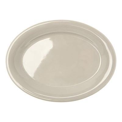 Carlisle 4308642 Durus 9-1/2" Bone Oval Melamine Platter