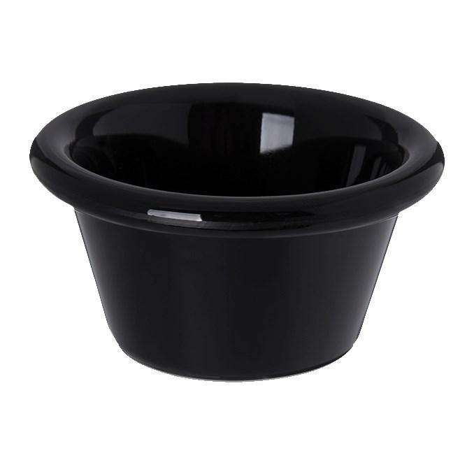 Carlisle 4312203 Black 2 Oz. Smooth Plastic Ramekin