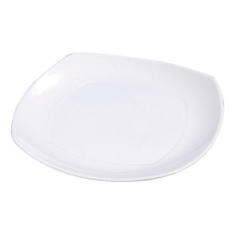 Carlisle 4330402 Upturned Corner 11-1/2" White Square Melamine Plate