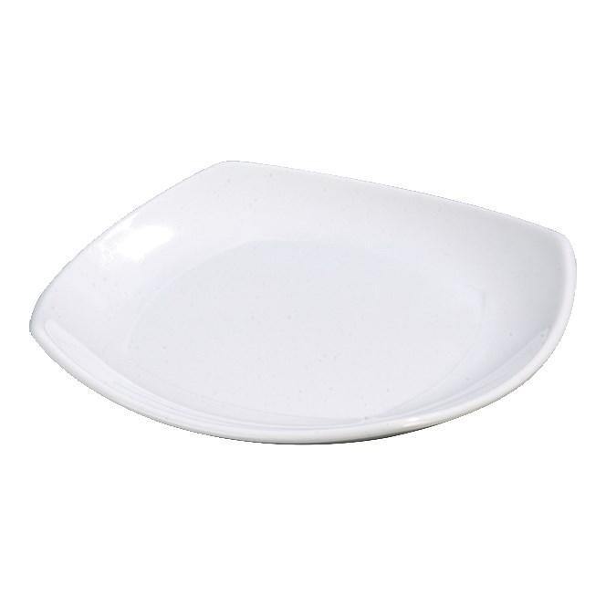 Carlisle 4330602 Upturned Corner 9-1/2" White Square Melamine Plate