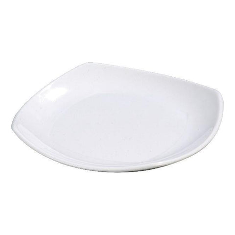 Carlisle 4330602 Upturned Corner 9-1/2" White Square Melamine Plate