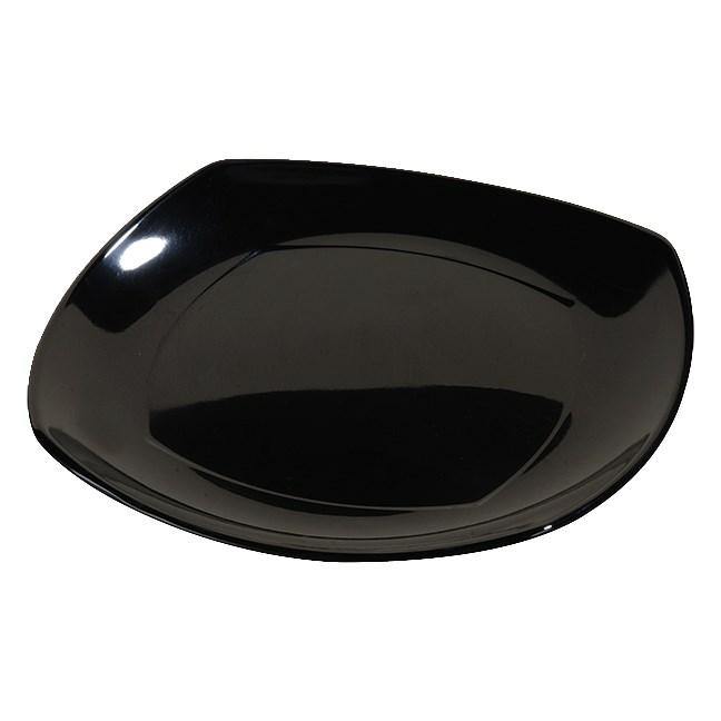 Carlisle 4330603 Upturned Corner 9-1/2" Black Square Melamine Plate