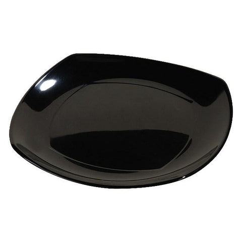 Carlisle 4330603 Upturned Corner 9-1/2" Black Square Melamine Plate