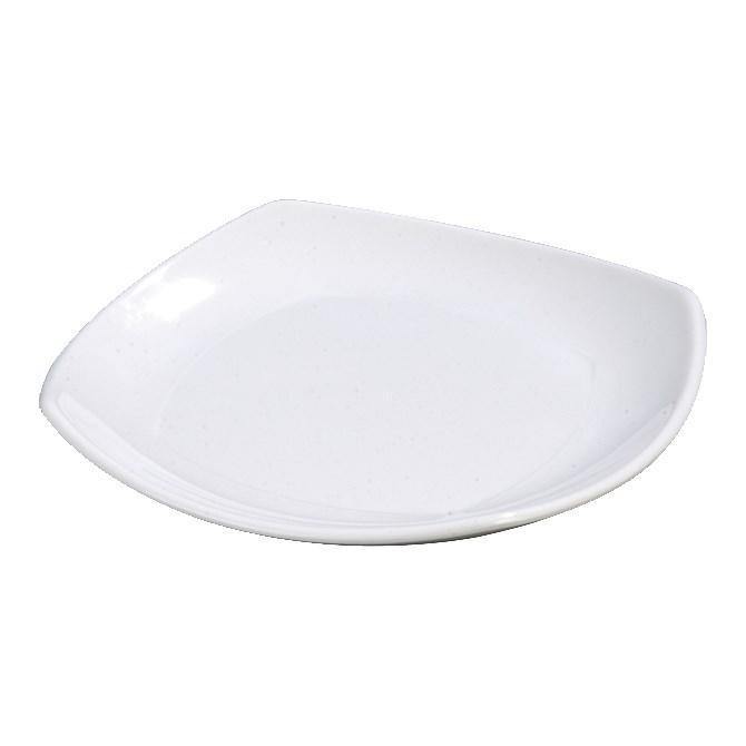 Carlisle 4330802 Upturned Corner 7-3/4" White Square Melamine Plate