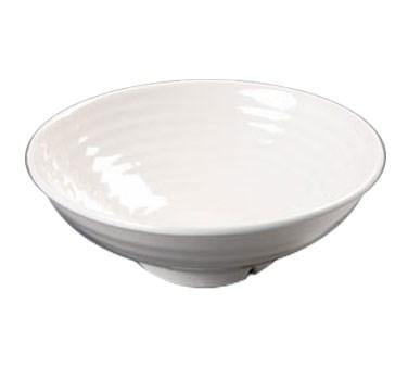 Carlisle 4342002 Terra 1.8 Qt. White Melamine Footed Bowl