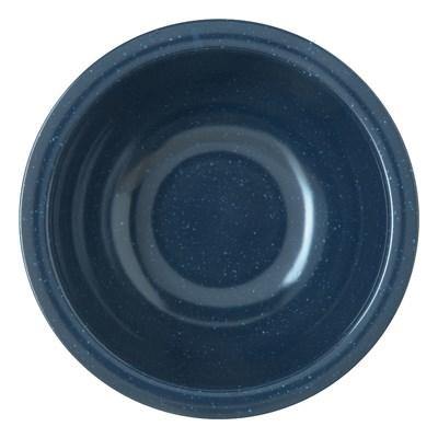 Carlisle 4352235 Dallas Ware 14 Oz., 5-1/2" Café Blue Rim Bouillon Cup Nappie Bowl