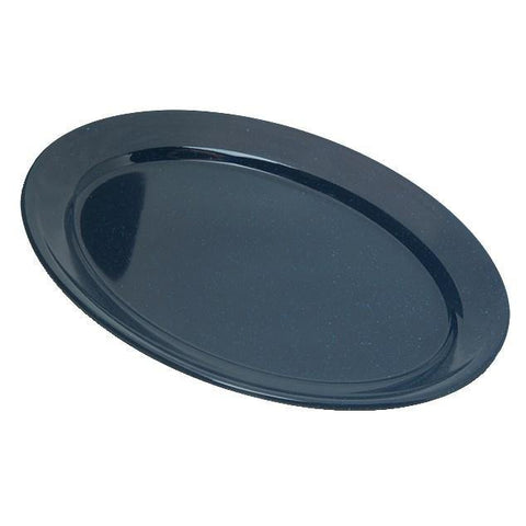 Carlisle 4356035 Dallas Ware 12" X 8-1/2" Café Blue Oval Platter