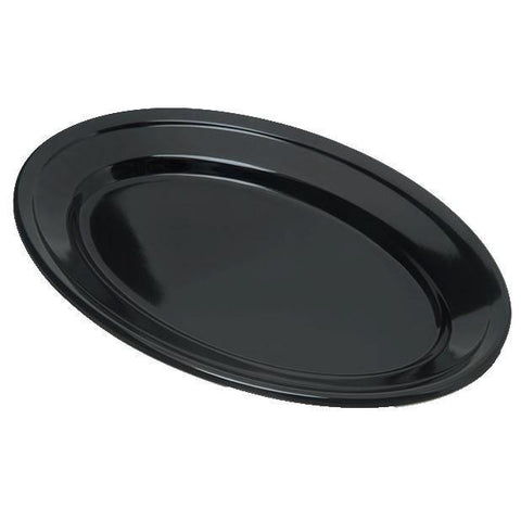 Carlisle 4356303 Dallas Ware 9-1/4" X 6-1/4" Black Oval Platter