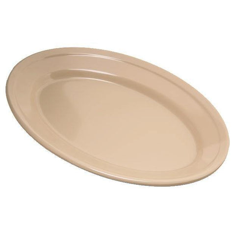 Carlisle 4356325 Dallas Ware 9-1/4" X 6-1/4" Tan Oval Platter