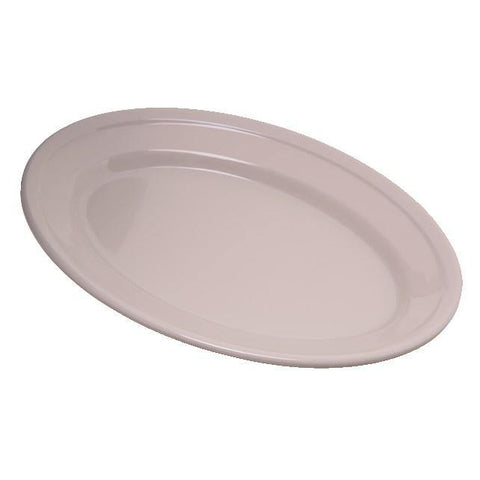 Carlisle 4356342 Dallas Ware 9-1/4" X 6-1/4" Bone Oval Platter