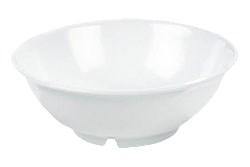 Carlisle 4373702 24 Oz. White Melamine Footed Serving Bowl