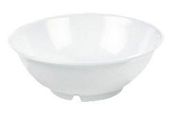 Carlisle 4373902 57 Oz. White Melamine Footed Serving Bowl