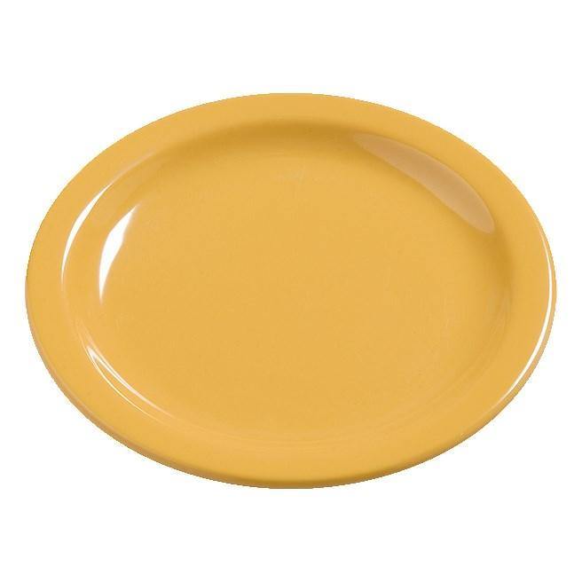 Carlisle 4385622 Dayton 5-1/5" Honey Yellow Melamine Bread & Butter Plate
