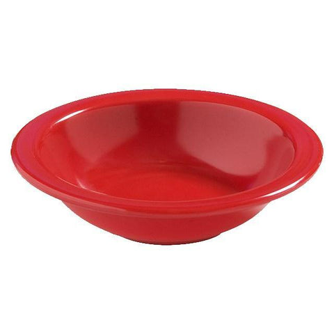 Carlisle 4386405 Dayton 10 Oz. Red Rimmed Grapefruit Bowl