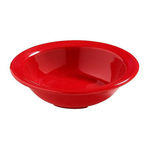 Carlisle 4386605 Dayton 4.75 Oz. Red Rimmed Fruit Bowl