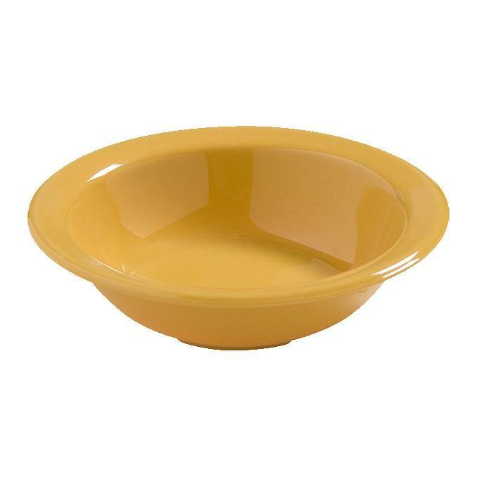 Carlisle 4386622 Dayton 4.75 Oz. Honey Yellow Rimmed Fruit Bowl