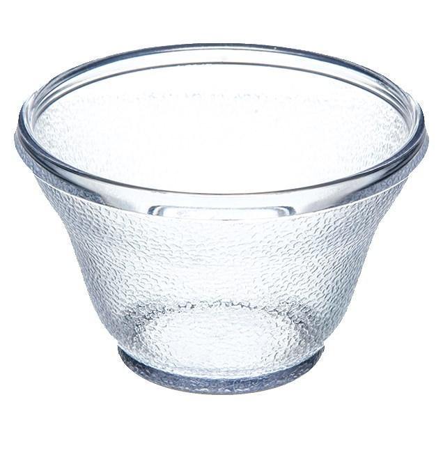 Carlisle 4393707 5.5 Oz. Clear Pebbled Plastic Low Profile Tumbler