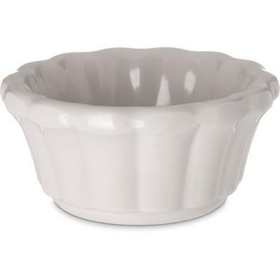 Carlisle 4394342 2 Oz. Bone Scalloped Melamine Ramekin