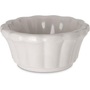 Carlisle 4394342 2 Oz. Bone Scalloped Melamine Ramekin
