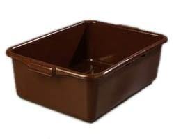 Carlisle 4401101 Comfort Curve Bus Box - 20" X 15" X 7", Brown Plastic