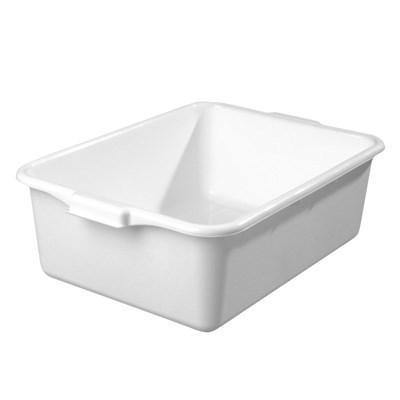 Carlisle 4401102 Comfort Curve Bus Box - 20" X 15" X 7", White Plastic