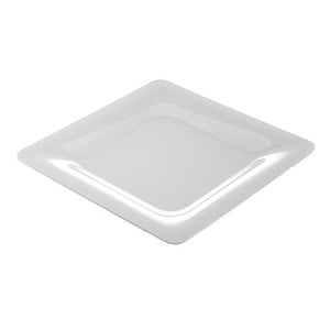 Carlisle 4440002 White 12" Melamine Wide Rim Square Plate