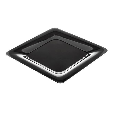 Carlisle 4440003 Black 12" X 12" Melamine Wide Rim Square Plate