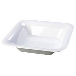 Carlisle 4440202 White 3.5 Qt. Melamine Wide Rim Square Bowl