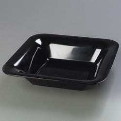 Carlisle 4440203 Black 3.5 Qt. Melamine Wide Rim Square Bowl