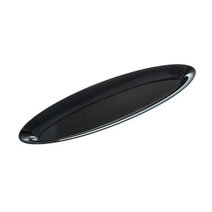 Carlisle 4441803 Black 22" X 8" Melamine Wide Rim Salmon Platter