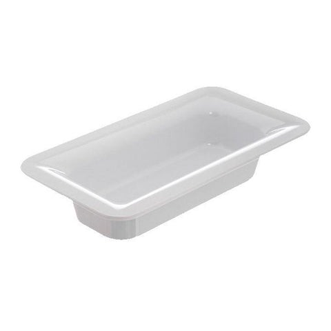 Carlisle 4446202 White Melamine 1/3 Size 2-1/2" Deep Food Pan