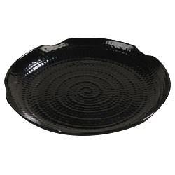 Carlisle 4451803 Terra 18" Black Round Scalloped Textured Platter