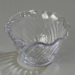 Carlisle 453207 Clear Polycarbonate 5.4 Oz. Tulip Berry Dish