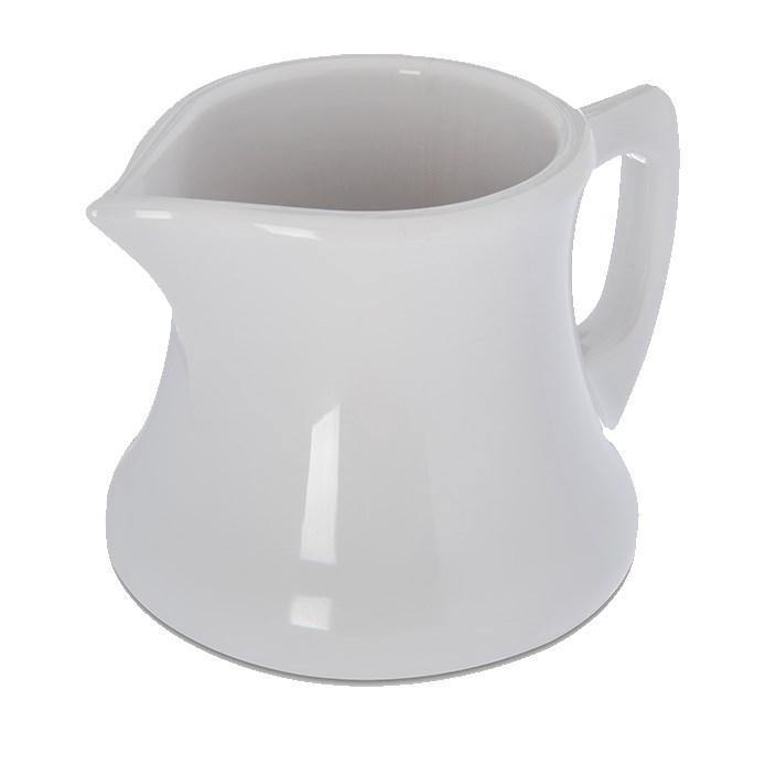 Carlisle 456302 2-5/9" Round Creamer Pitcher with 3 Oz Capacity, Plastic, White