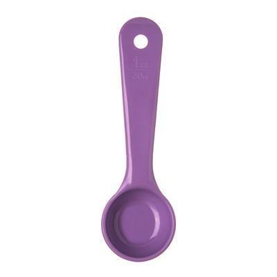 Carlisle 492189 Measure Misers 1 Oz. Purple Short Handle Portion Spoon