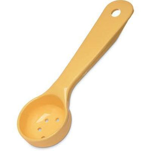 Carlisle 492304 Measure Misers 1 Oz. Yellow Short Handle Perforated Portion Spoon