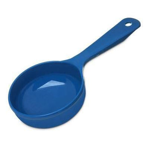 Carlisle 493114 Measure Misers 8 Oz. Blue Short Handle Portion Spoon