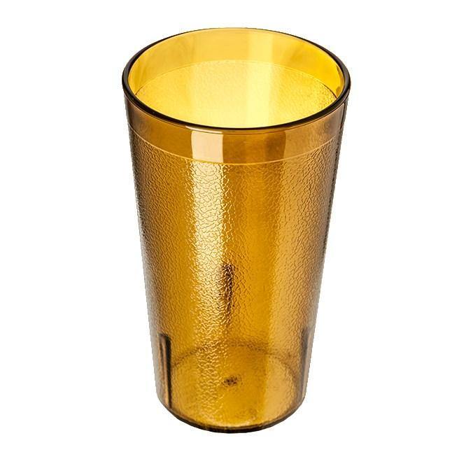 Carlisle 521213 12 Oz. Amber Plastic Stackable Tumbler