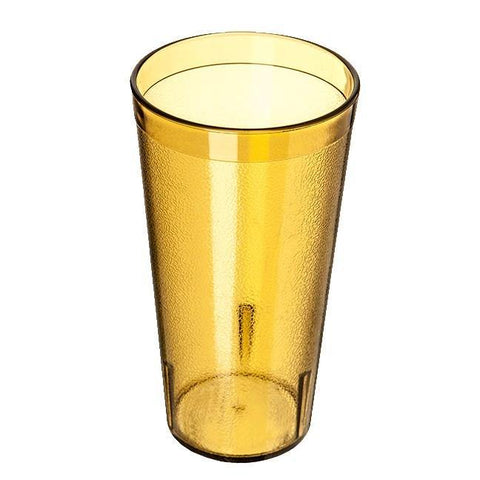 Carlisle 522013 20 Oz. Amber Plastic Stackable Tumbler