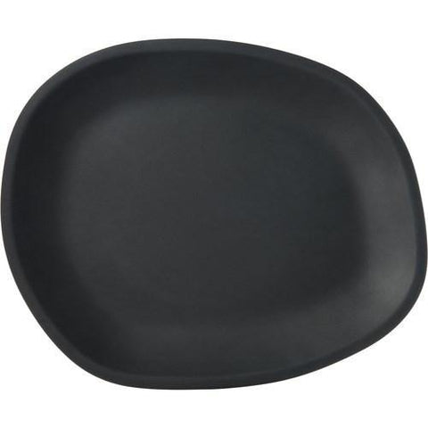 Carlisle 5310238 Ridge 13" Slate Melamine Oblong Platter