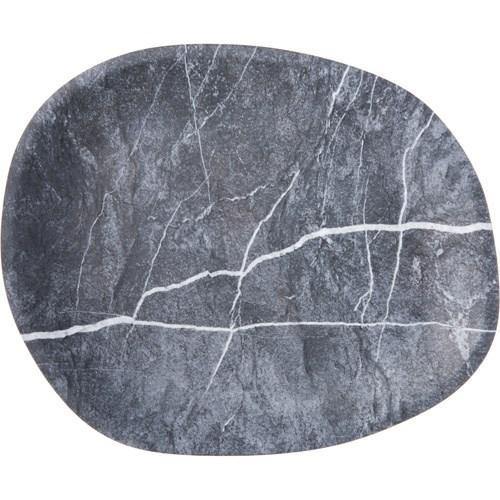 Carlisle 5310272 Ridge 13" Soapstone Melamine Oblong Platter