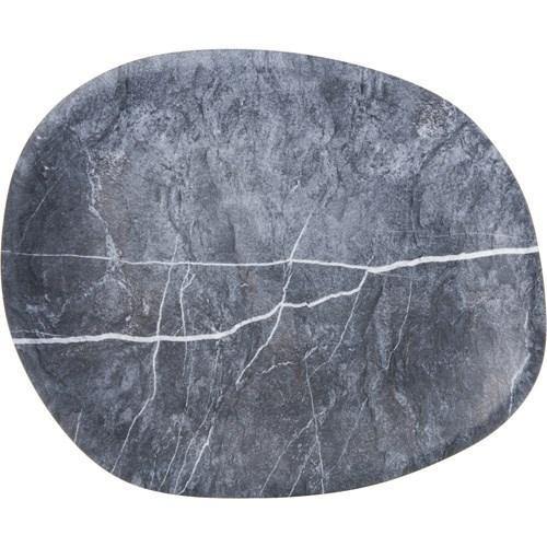 Carlisle 5310372 Ridge 18" Soapstone Melamine Oblong Platter