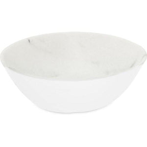 Carlisle 5310937 Ridge 9" White Marble Melamine Bowl