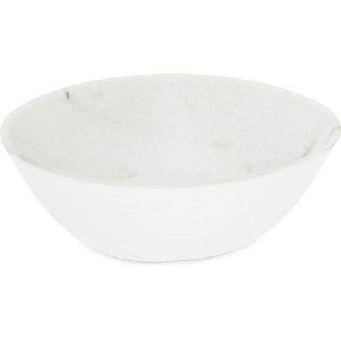 Carlisle 5310937 Ridge 9" White Marble Melamine Bowl