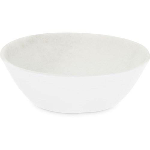 Carlisle 5311037 Ridge 4-1/2" White Marble Melamine Bullion Bowl