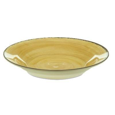 Carlisle 5400313 Mingle 28.5 Oz. Amber Melamine Rimmed Soup Bowl