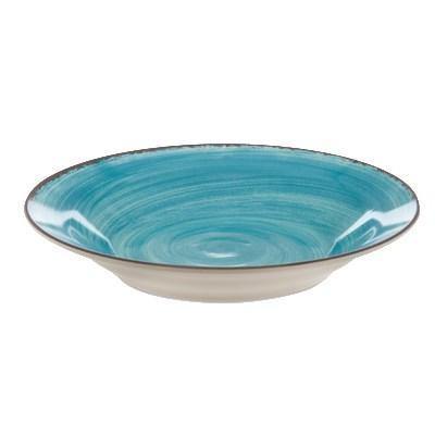 Carlisle 5400315 Mingle 28.5 Oz. Aqua Melamine Rimmed Soup Bowl