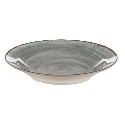 Carlisle 5400318 Mingle 28.5 Oz. Smoke Gray Melamine Rimmed Soup Bowl