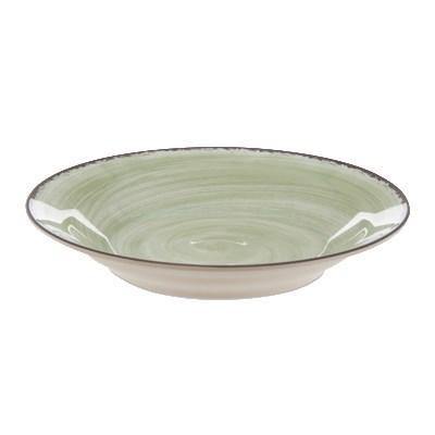 Carlisle 5400346 Mingle 28.5 Oz. Jade Melamine Rimmed Soup Bowl